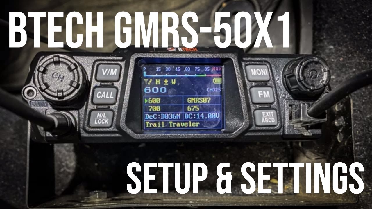 BTECH GMRS-50X1 Radio Setup