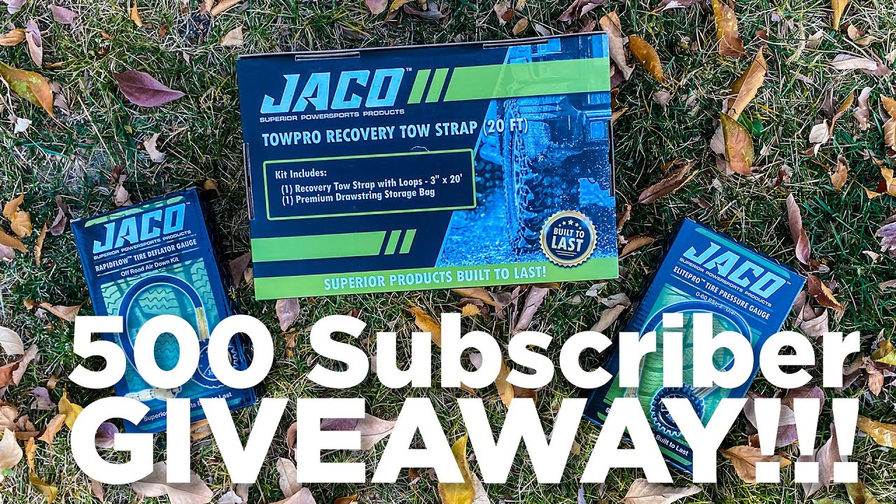  Trail Traveler 500 Subscriber Giveaway! Sponsored by JACO